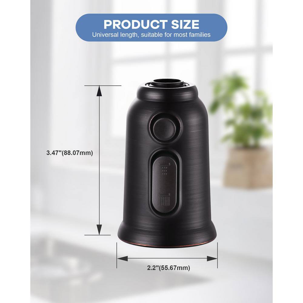 Oil Rubbed Bronze 3-Function Kitchen Faucet Spray Head with Adapters