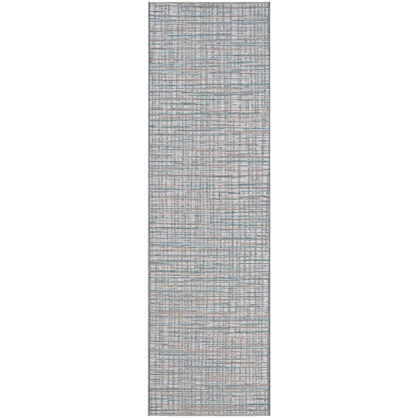 Cape Falmouth Ivory-Coral 2 ft. 3 in. x 11 ft. 9 in. Indoor/Outdoor Runner Rug