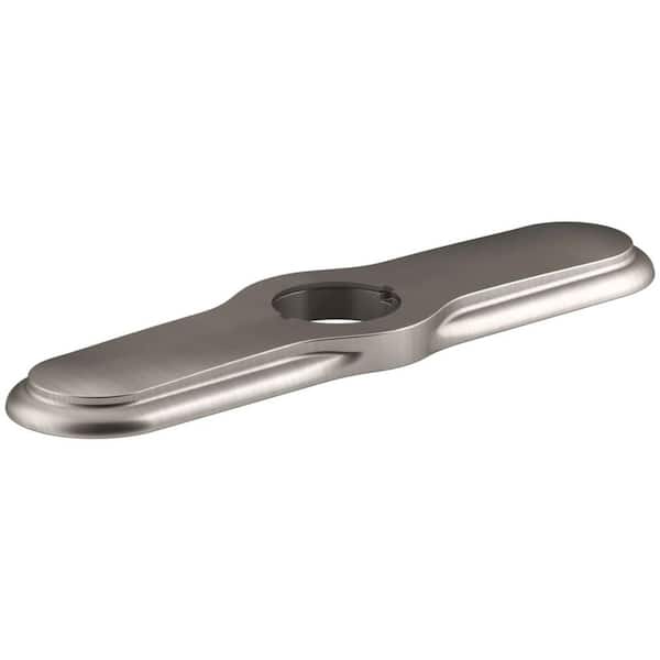 KOHLER 1-11/16 in. Metal 3-Hole Kitchen Faucet Escutcheon in Vibrant Stainless
