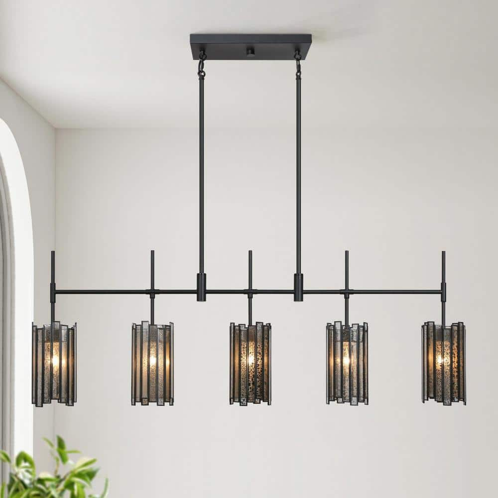 LNC Modern Chandelier 1-Light Glam Drum Plating Brass and Matte Black  Integrated LED Foyer Chandelier with Crystal Accents LERF77N965A68C - The  Home Depot