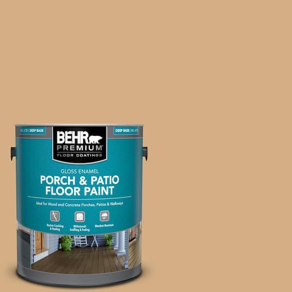 BEHR PREMIUM 1 gal. #S270-4 Praline Gloss Enamel Interior/Exterior Porch and Patio Floor Paint
