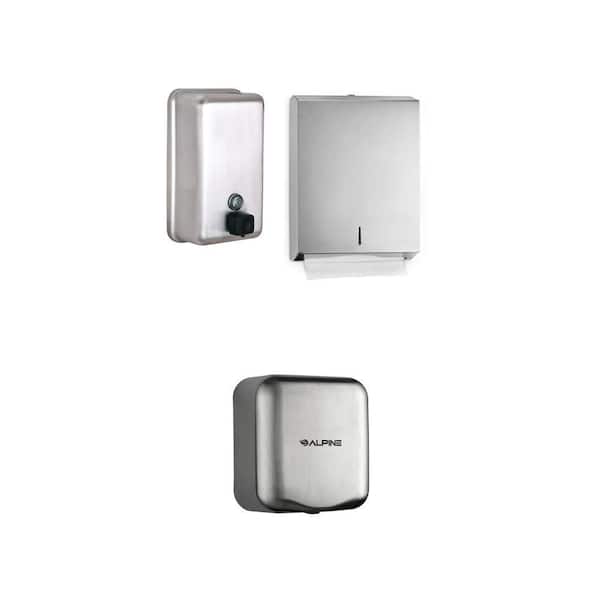 Alpine Industries Stainless Steel Paper Towel & Soap Dispenser