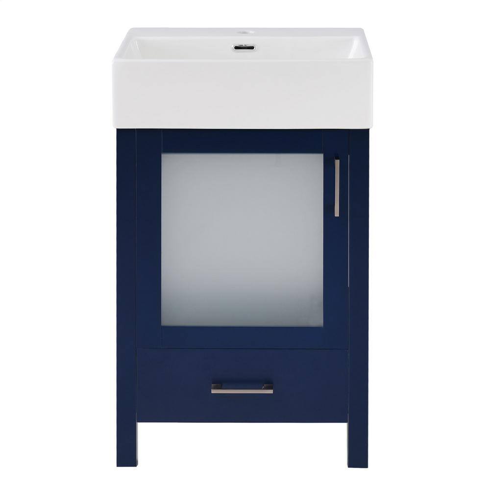 20.28 in. W x 15.16 in. D x 34.84 in. H Single Sink Freestanding Bath Vanit