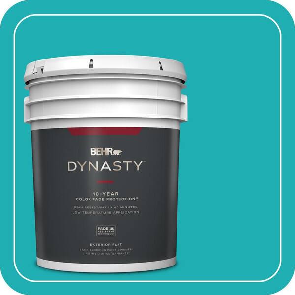BEHR DYNASTY 5 gal. Home Decorators Collection #HDC-SP16-06 Larkspur Blue Flat Exterior Stain-Blocking Paint & Primer