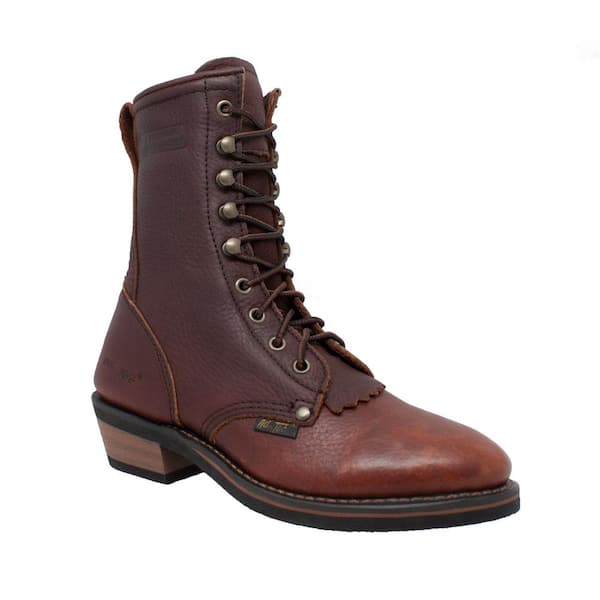 AdTec Women's 8 in. Work Boots - Soft Toe - Chestnut Size 7(M)