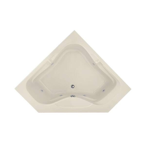 Hydro Systems Lexington 60 in. Acrylic Neo-angle Straight Whirlpool and Air Bath Bathtub in Biscuit