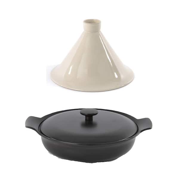 BergHOFF Ron 3-Piece Black Cast Iron Tajine Set