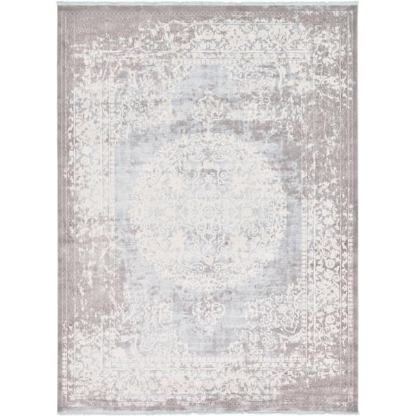 Unique Loom New Classical Olwen Light Blue 9' 0 X 12' 0 Area Rug ...