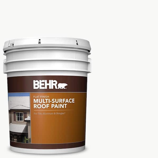 BEHR 5 gal. White Reflective Flat Multi-Surface Exterior Roof Paint