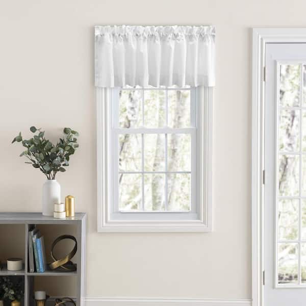 Ellis Curtain Classic 15 in. L Polyester/Cotton Tailored Valance in White