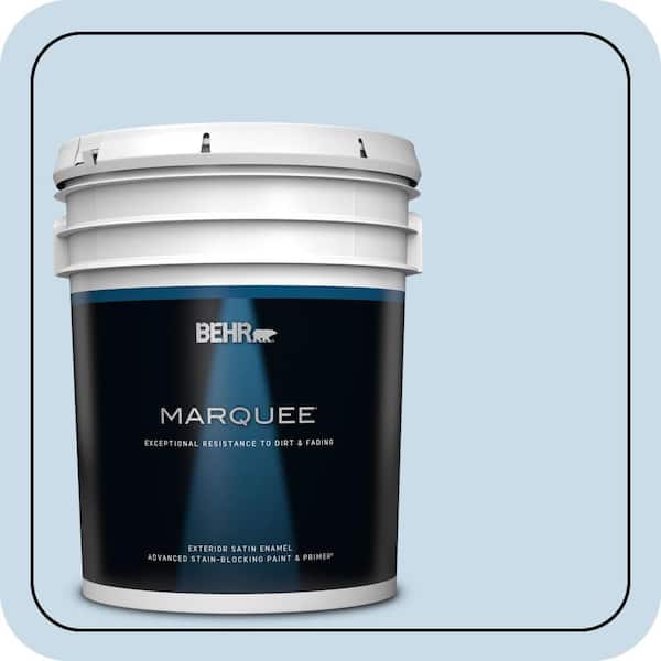 BEHR MARQUEE 5 gal. #M510-1 Blue Me Away Satin Enamel Exterior Paint & Primer