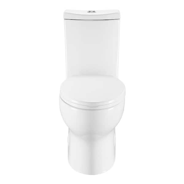 Swiss Madison Plaisir 1-Piece 0.8/1.28 GPF Dual Flush Elongated Toilet in White