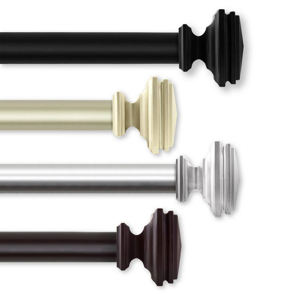 Bedpost 66 in. - 120 in. Single Curtain Rod in Satin Nickel price history on PriceWatchPro