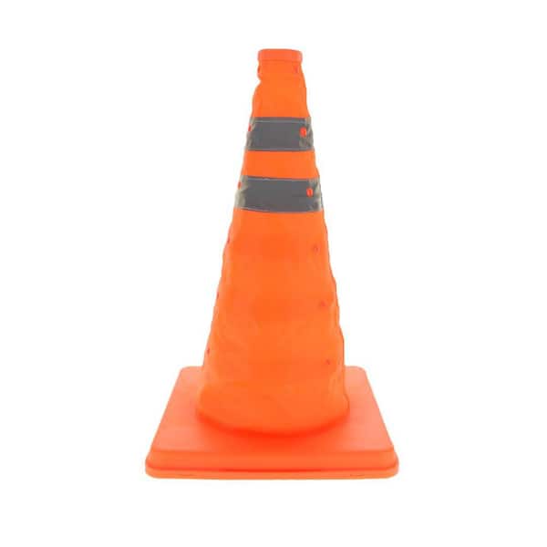 PIP 15 in. Orange Reflective Multi-Purpose Collapsible Safety Cone