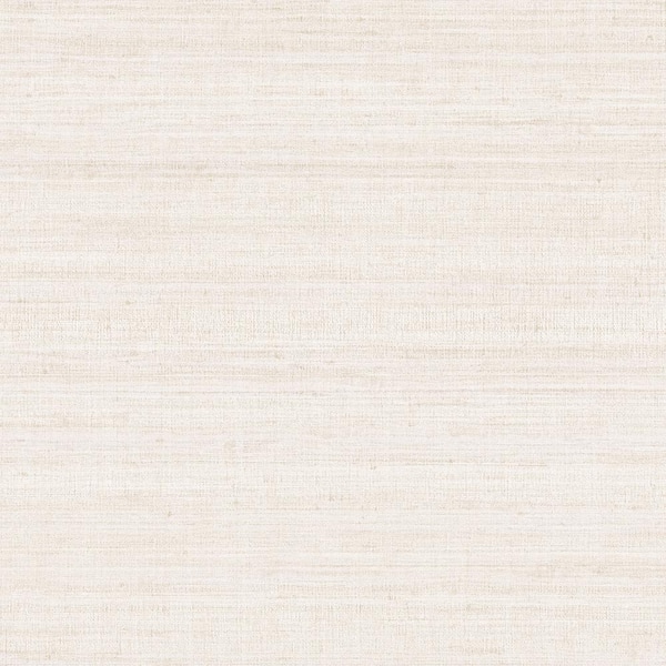 York Wallcoverings White Ivory Milano Silk Solid Color Vinyl Non-Pasted Wallpaper Roll