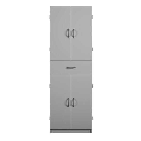 SystemBuild Evolution System Build Woodworth Dove Gray Storage Cabinet with Drawer