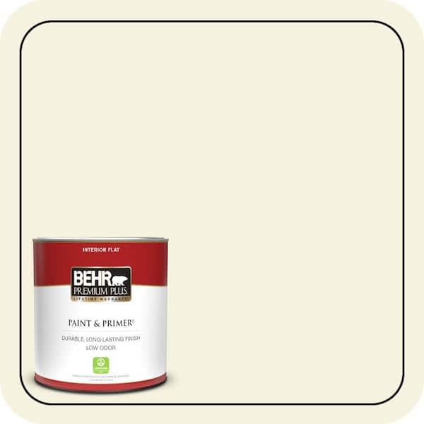 BEHR PREMIUM PLUS 1 qt. #P350-1 Bit of Lime Flat Low Odor Interior Paint & Primer
