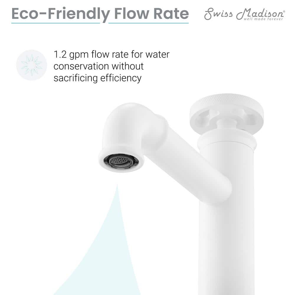 Matte White Nickel Single-Handle High Arc Bathroom Faucet