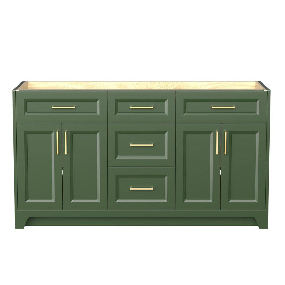 48 in. MDF Bath Vanity Cabinet without Top in Green Unassembled with 6 Drawers 2 Door,Soft Closing Floor Mounted Cabinet price history on PriceWatchPro