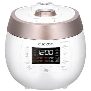 6-Cup White Heating Twin Pressure Rice Cooker