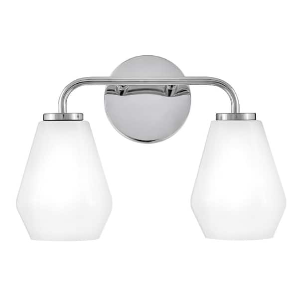 LARK Gio 14.75 in. 2 Light Chrome Vanity Light