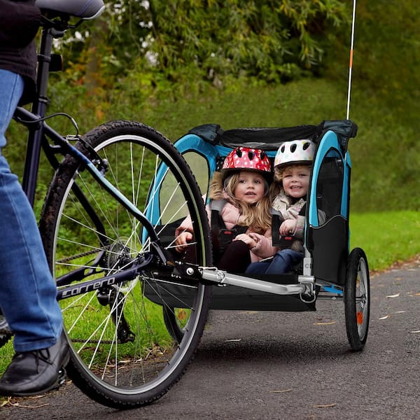 Kids double bike trailer on sale