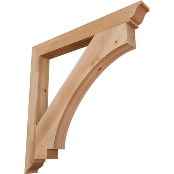 Ekena Millwork 3.5 in. x 38 in. x 38 in. Western Red Cedar Imperial Traditional Smooth Bracket