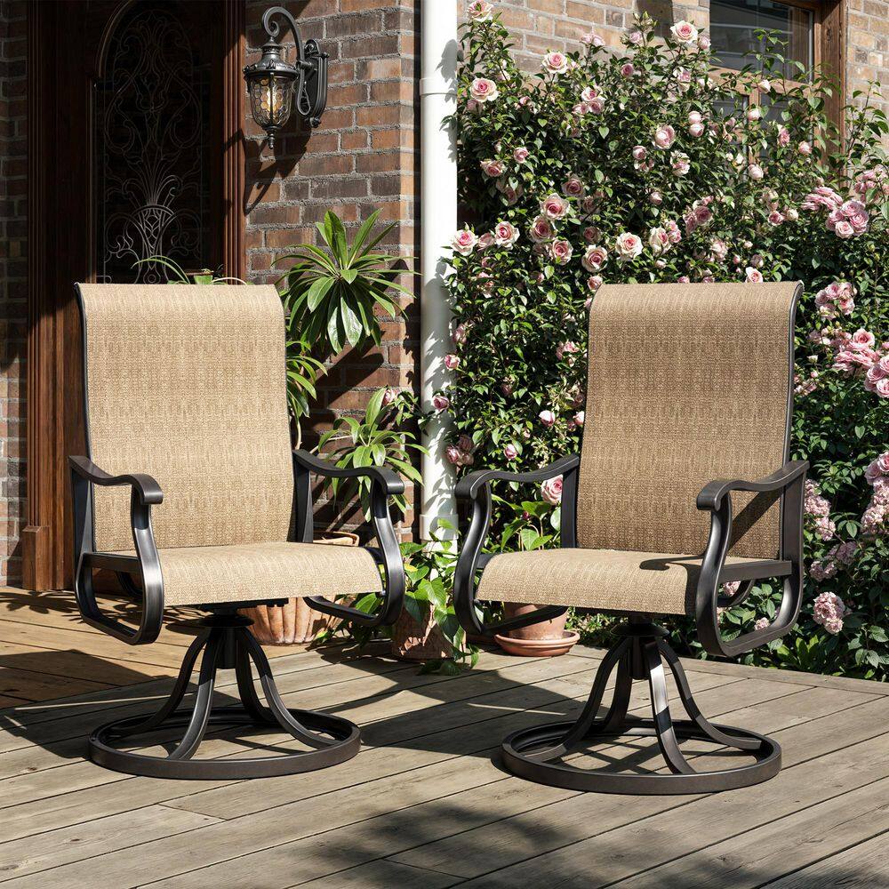 All-Weather Swivel Patio Dining Armchair (Set of 2) price history on PriceWatchPro