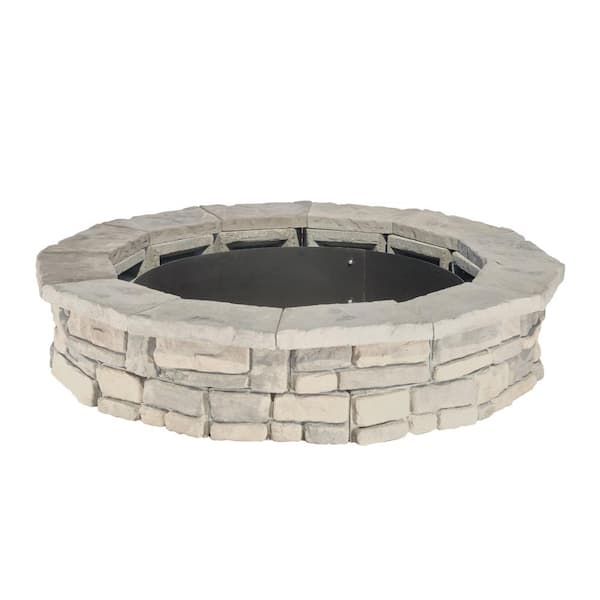 Natural Concrete Products Co 44 in. Random Stone Limestone Fire Pit Kit