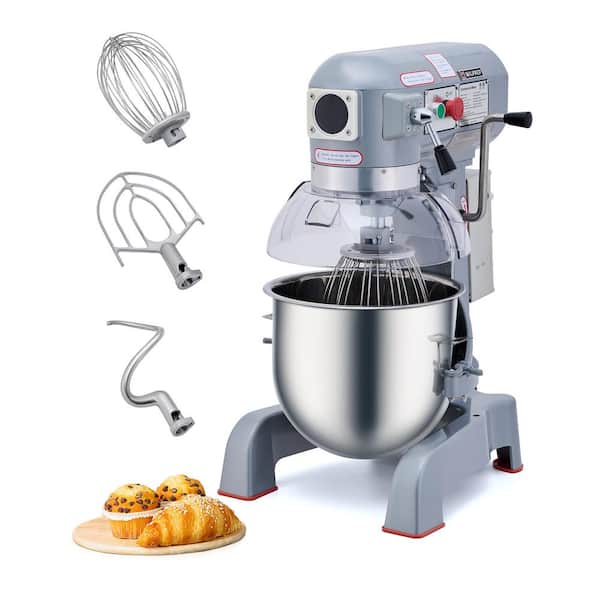 20 qt. 3-Speed Commercial Mixer, Stainless Steel Stand Mixer 750-Watt Commercial Food Mixer with Dough Hook Beater Whisk