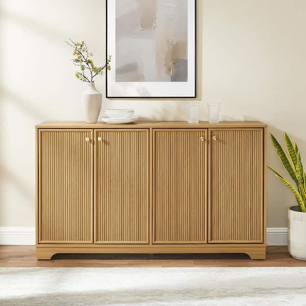 CROSLEY FURNITURE Naomi White Oak Wood Buffet CF4235-WO - The Home