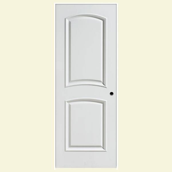 Masonite 24 in. x 80 in. Palazzo Bellagio 2-Panel Arch Top Solid-Core Smooth Primed Composite Single Prehung Interior Door