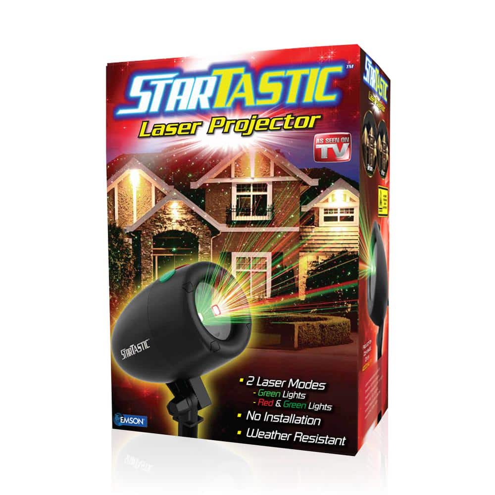 As Seen on TV StarTastic Holiday Outdoor Light Show Laser Projector 1827  The Home Depot