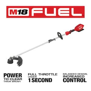 M18 FUEL 18V Lithium-Ion Brushless Cordless String Grass Trimmer w/Rubber Broom, Hedge Trimmer, Pole Saw Attachments