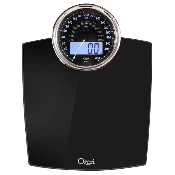 Ozeri Rev Digital Bathroom Scale With Electro-Mechanical Weight Dial 