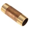 LTWFITTING 1/4 in. x 5-1/2 in. Brass MIP Nipple Fitting (5-Pack) HF10648805  - The Home Depot