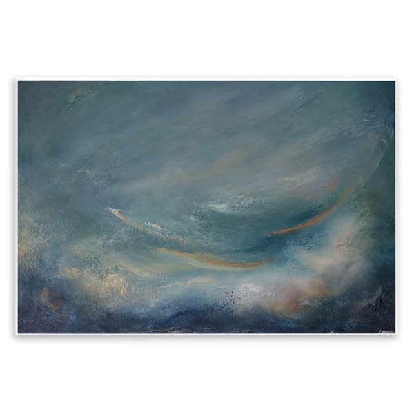 Stupell Industries Dark Storm Clouds Abstract by Lydia Orange Unframed Abstract Graphic Art Print 10 in. x 15 in.