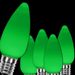 OptiCore C9 LED Green Smooth/Opaque Christmas Light Bulbs (25-Pack)