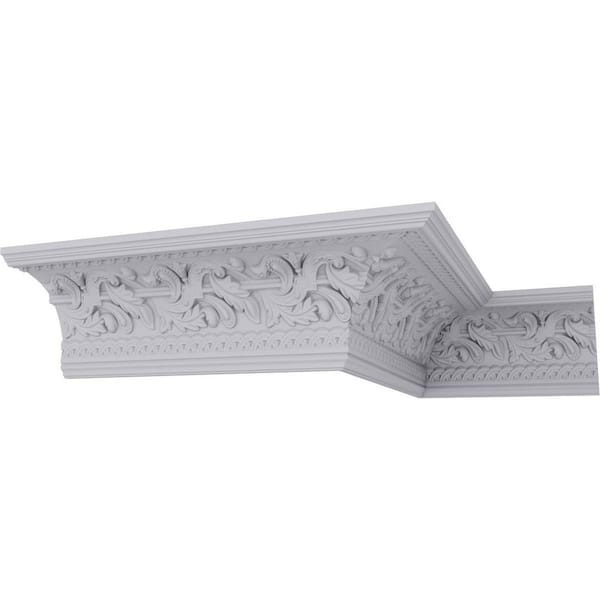 SAMPLE - 7 in. x 12 in. x 7 in. Polyurethane Kinsley Crown Moulding