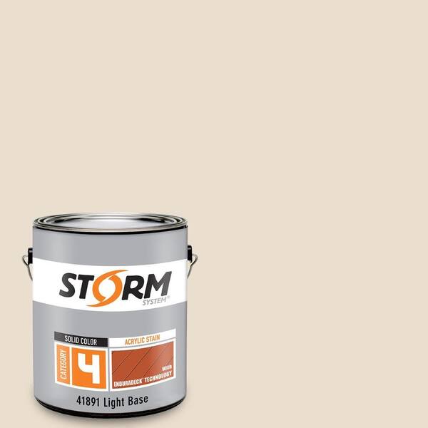 Storm System Category 4 1 gal. Seashell Exterior Wood Siding, Fencing and Decking Acrylic Latex Stain with Enduradeck Technology
