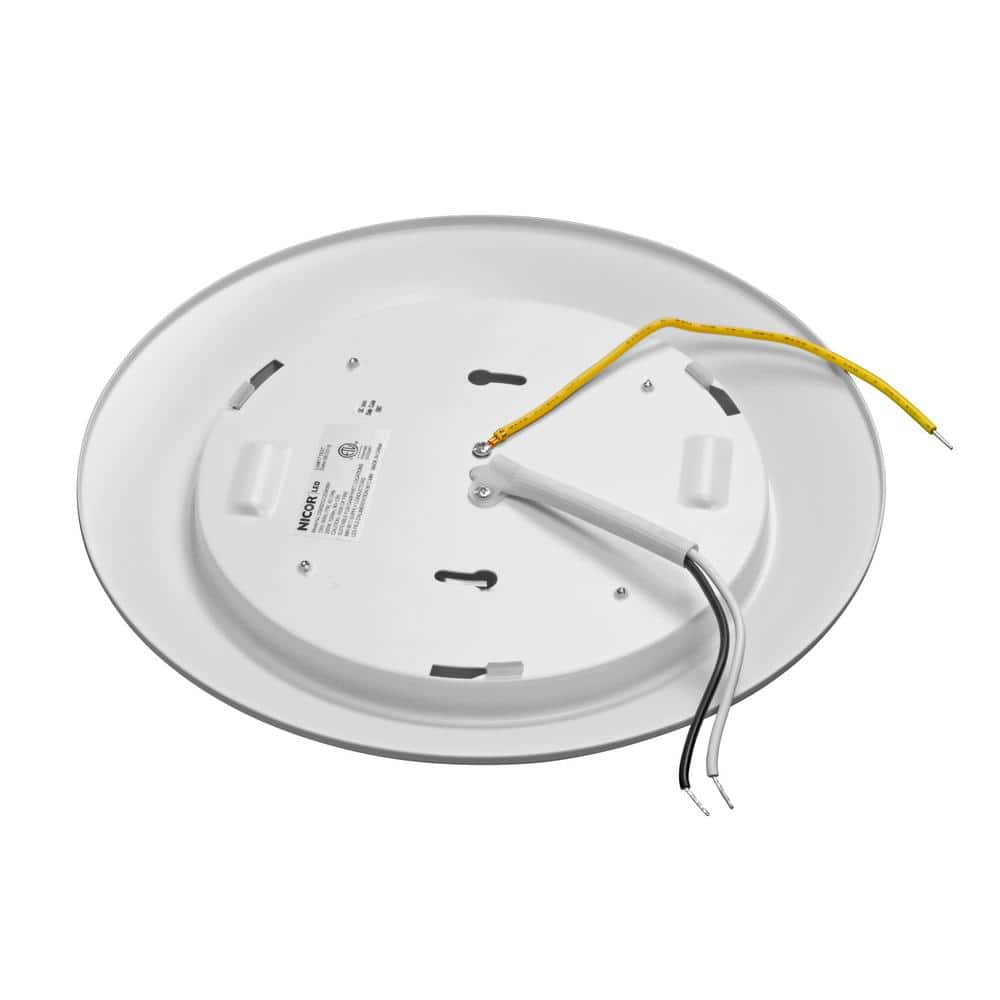 Matte White Aluminum Round LED Downlight, 9.44 Inches