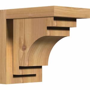 5-1/2 in. x 8 in. x 8 in. Mediterranean Smooth Western Red Cedar Corbel with Backplate