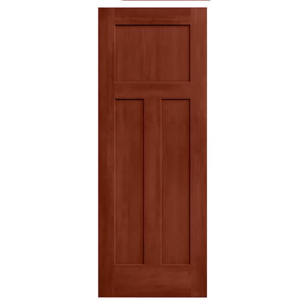 JELD-WEN 30 in. x 80 in. Craftsman Amaretto Stain Molded Composite MDF Interior Door Slab