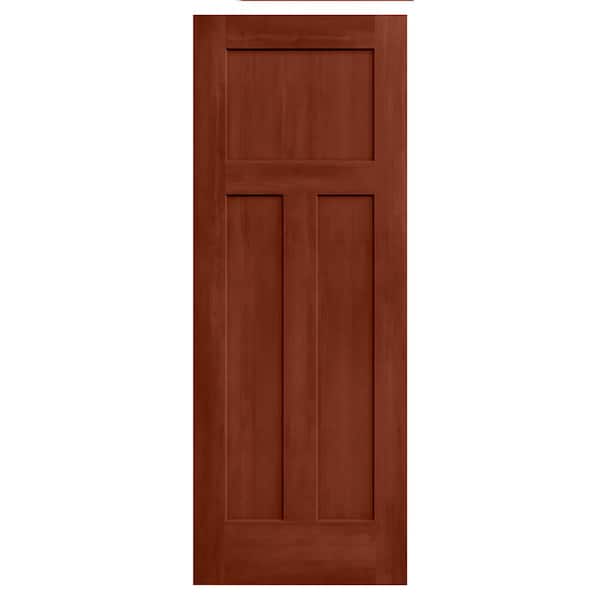 JELD-WEN 28 in. x 80 in. Craftsman Amaretto Stain Solid Core Molded Composite MDF Interior Door Slab