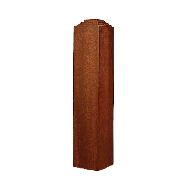 1-1/4 in. D x 1-1/4 in. W x 8 in. L Poplar Wood Stained Gunstock OS Base Corner Block