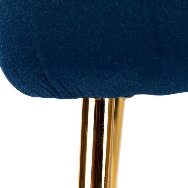 JAYDEN CREATION Monica Modern Navy Velvet Comfy Living Room Side