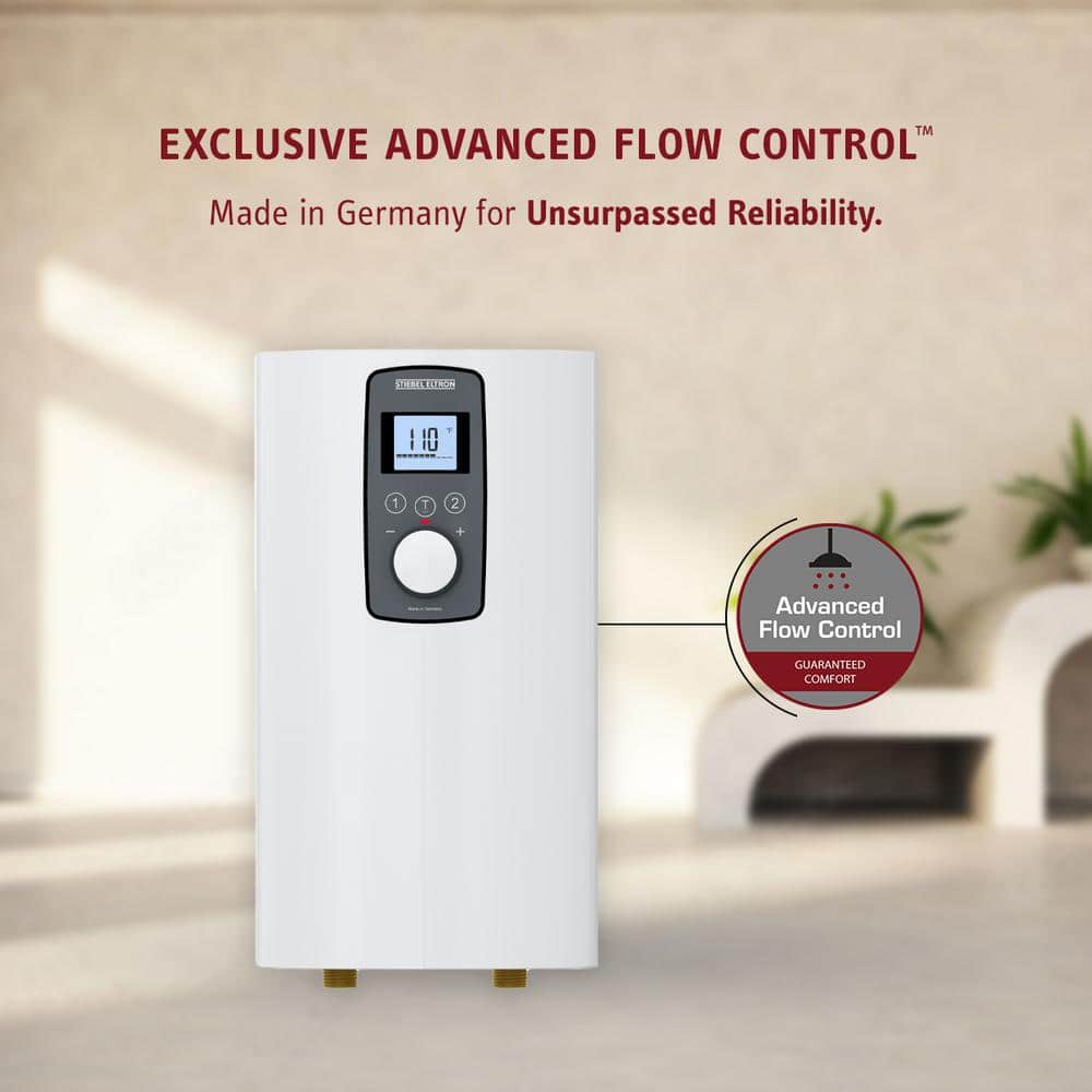 Compact White Electric Tankless Point-of-Use Water Heater