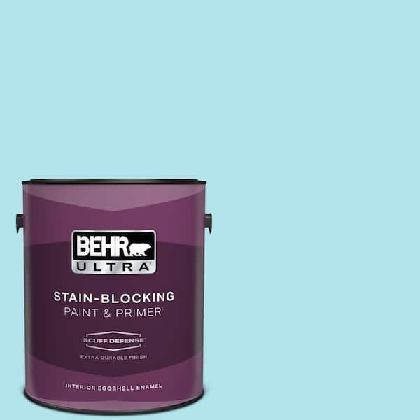 BEHR ULTRA 1 gal. #P480-2 Crystal Falls Extra Durable Eggshell Enamel Interior Paint & Primer