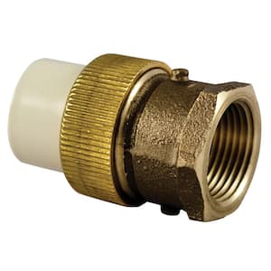 7/16 in. x 3/8 in. Female OD Compression Brass Reducing Coupling Fitting