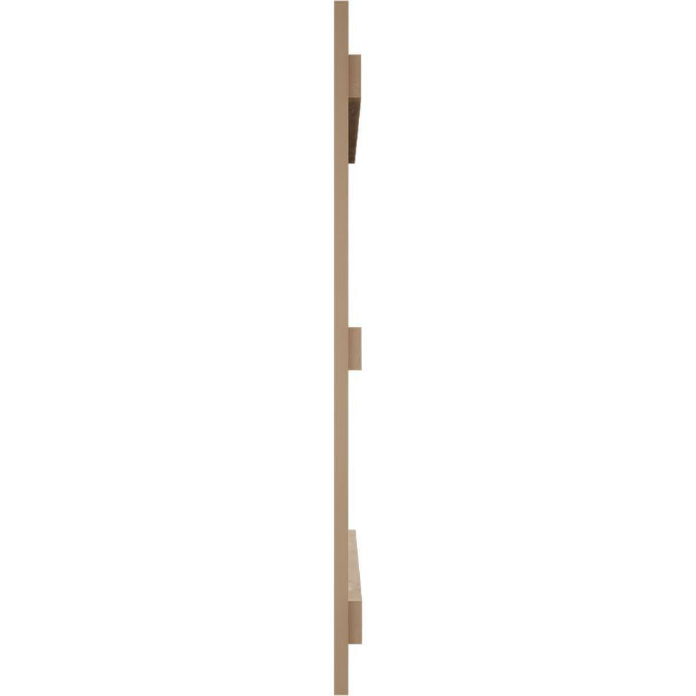 Hand Hewn Tan Faux Wood Board-n-Batten Shutters, 60" x 16.5"